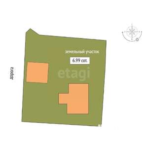 Дом 117м², 2-этажный, участок 7 сот.