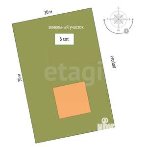 Дом 92м², 2-этажный, участок 6 сот.