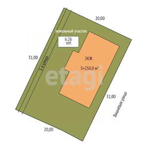Дом 250м², 2-этажный, участок 6 сот.