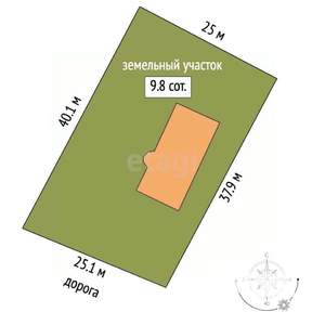 Дом 199м², 2-этажный, участок 9 сот.