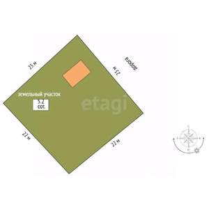 Дача 43м², 2-этажный, участок 5 сот.