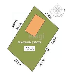 Дом 86м², 1-этажный, участок 7 сот.