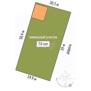 Дача 60м², 2-этажный, участок 8 сот.