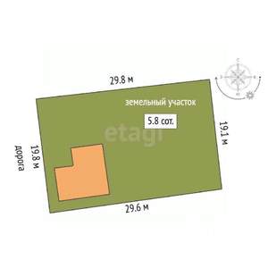 Дом 79м², 2-этажный, участок 6 сот.