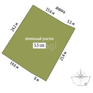 Дом 50м², 2-этажный, участок 5 сот.