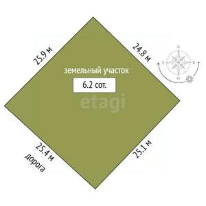 Дача 20м², 1-этажный, участок 6 сот.