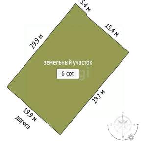 Дом 58м², 2-этажный, участок 6 сот.  