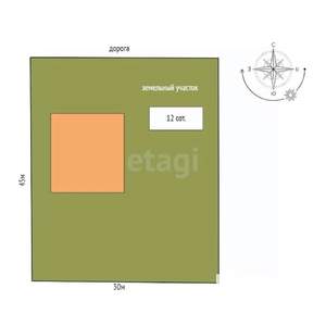 Дом 41м², 1-этажный, участок 6 сот.  