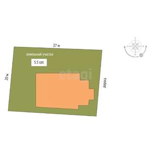 Дом 173м², 2-этажный, участок 6 сот.  
