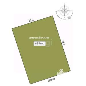 Дом 62м², 1-этажный, участок 6 сот.  