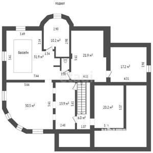 Дом 622м², 3-этажный, участок 10 сот.  