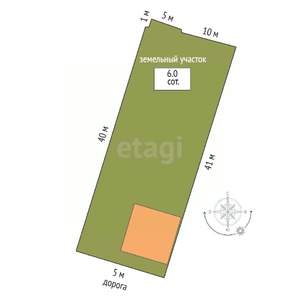 Дом 77м², 2-этажный, участок 6 сот.  