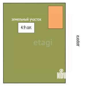 Дом 60м², 2-этажный, участок 5 сот.  
