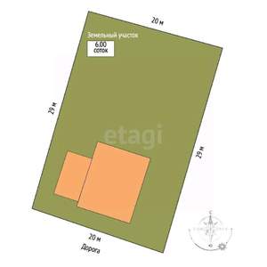 Дом 147м², 2-этажный, участок 6 сот.  