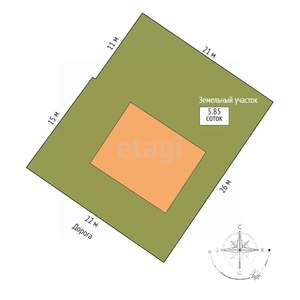 Дом 187м², 2-этажный, участок 6 сот.  