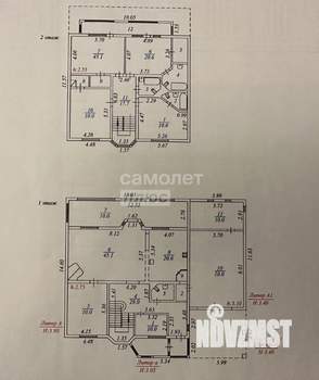 Коттедж 343м², 2-этажный, участок 18 сот.  