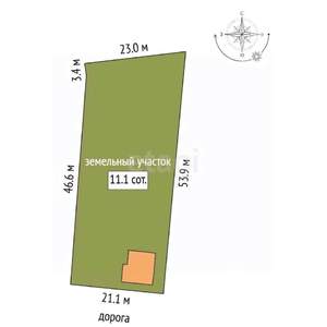 Дом 78м², 2-этажный, участок 11 сот.  