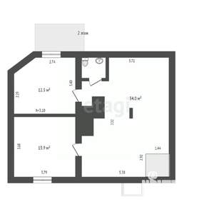 Дом 122м², 2-этажный, участок 7 сот.  
