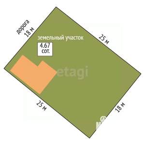 Дом 60м², 2-этажный, участок 5 сот.  