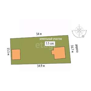 Дача 84м², 2-этажный, участок 6 сот.  