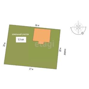 Дом 102м², 2-этажный, участок 5 сот.  