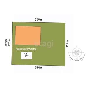 Дом 67м², 1-этажный, участок 6 сот.  