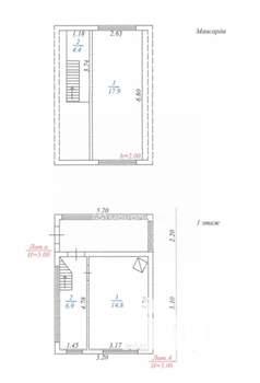 Дача 44м², 2-этажный, участок 10 сот.  