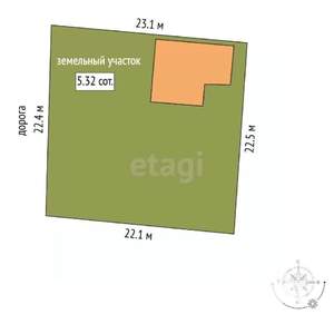 Дача 74м², 2-этажный, участок 5 сот.  