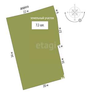 Дом 85м², 1-этажный, участок 7 сот.  