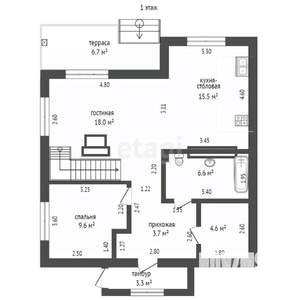 Дом 120м², 2-этажный, участок 5 сот.  