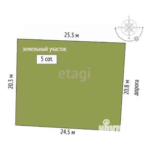 Дом 70м², 2-этажный, участок 500 сот.  