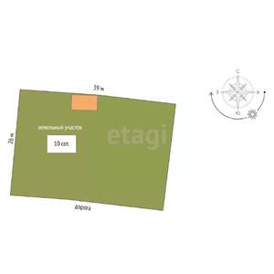 Дача 50м², 2-этажный, участок 10 сот.  