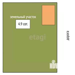 Дом 60м², 2-этажный, участок 5 сот.  