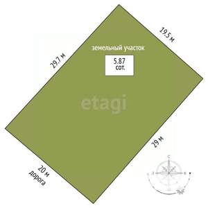 Дача 55м², 1-этажный, участок 6 сот.  