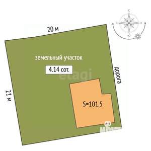 Дача 102м², 2-этажный, участок 4 сот.  