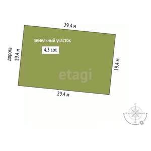 Дом 112м², 2-этажный, участок 4 сот.  
