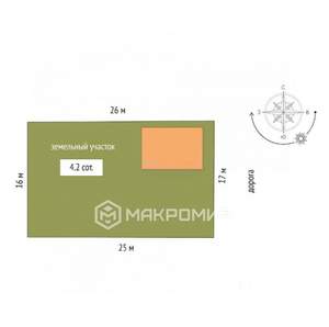 Дача 58м², 2-этажный, участок 4 сот.  