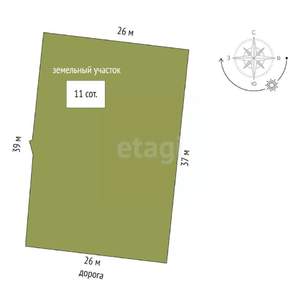 Дом 160м², 1-этажный, участок 11 сот.  