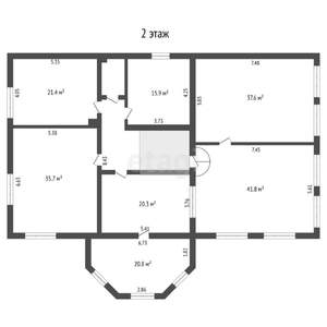 Дом 420м², 2-этажный, участок 15 сот.  