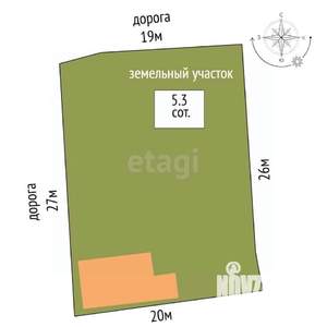 Дача 55м², 2-этажный, участок 5 сот.  