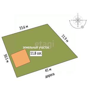 Дом 120м², 2-этажный, участок 12 сот.  