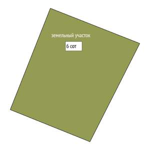 Дом 48м², 1-этажный, участок 6 сот.  