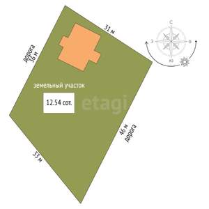 Дом 167м², 2-этажный, участок 13 сот.  