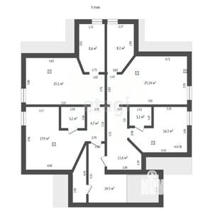 Дом 487м², 3-этажный, участок 6 сот.  
