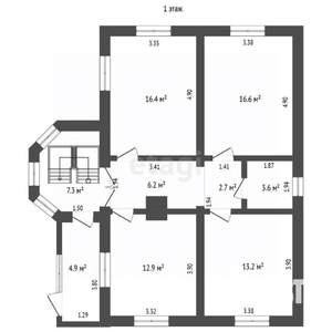 Дом 184м², 2-этажный, участок 6 сот.  