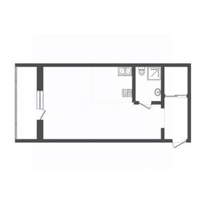 Студия квартира, на длительный срок, 29м2, 12/17 этаж