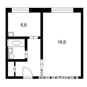 1-к квартира, на длительный срок, 29м2, 3/5 этаж