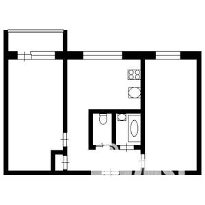 2-к квартира, на длительный срок, 41м2, 4/5 этаж