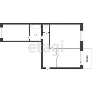 2-к квартира, на длительный срок, 60м2, 4/5 этаж