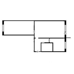 2-к квартира, на длительный срок, 47м2, 1/5 этаж